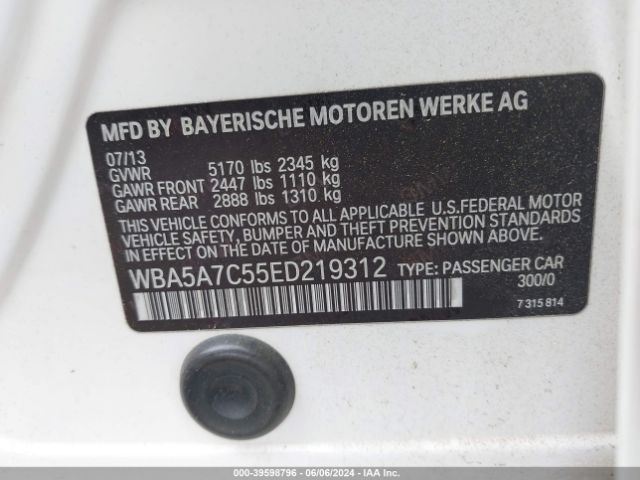 WBA5A7C55ED219312 BMW 528i Xdrive