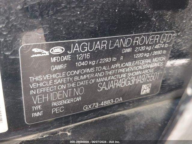 SAJAR4BG3HA975501 Jaguar Xe 25t