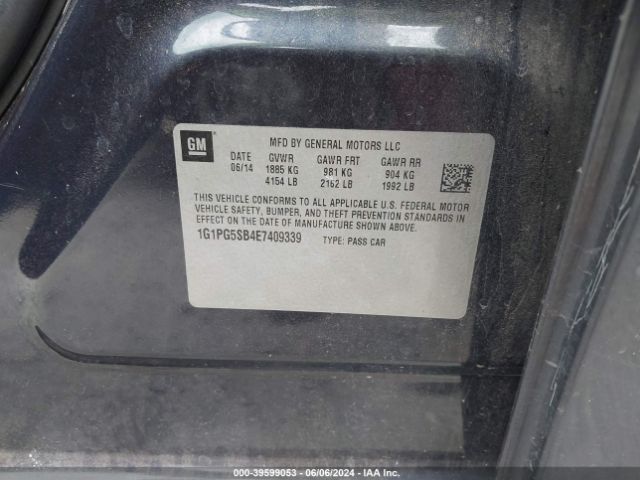 1G1PG5SB4E7409339 Chevrolet CRUZE LTZ