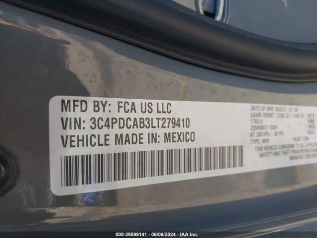 3C4PDCAB3LT279410 Dodge Journey Se Value