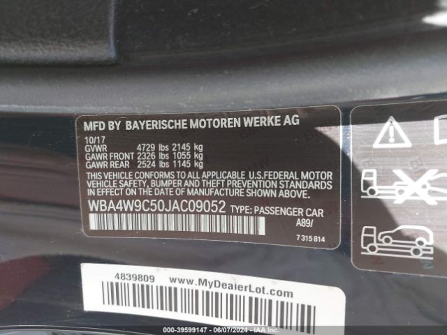 WBA4W9C50JAC09052 BMW 440i Xdrive