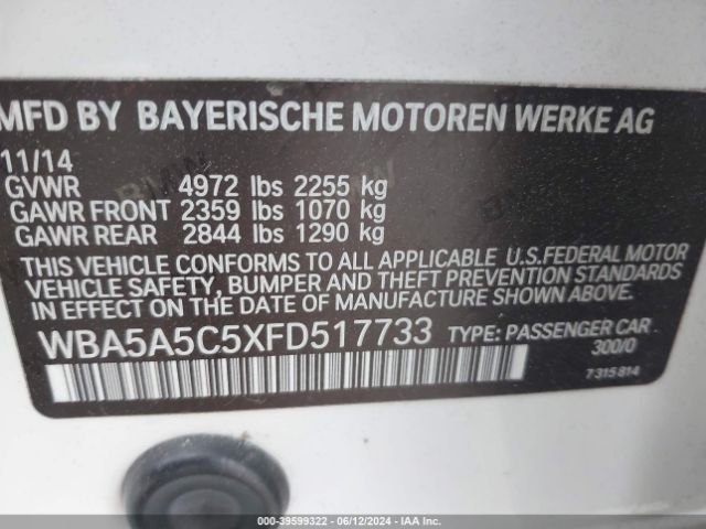 WBA5A5C5XFD517733 BMW 528I