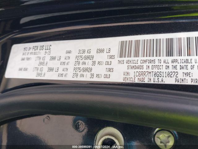 1C6RR7MT0GS110272 RAM 1500 Sport