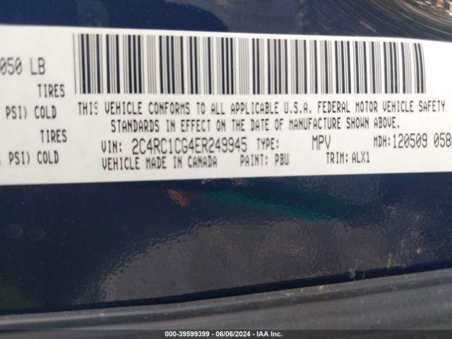 2C4RC1CG4ER249945 Chrysler Town & Country Touring-l