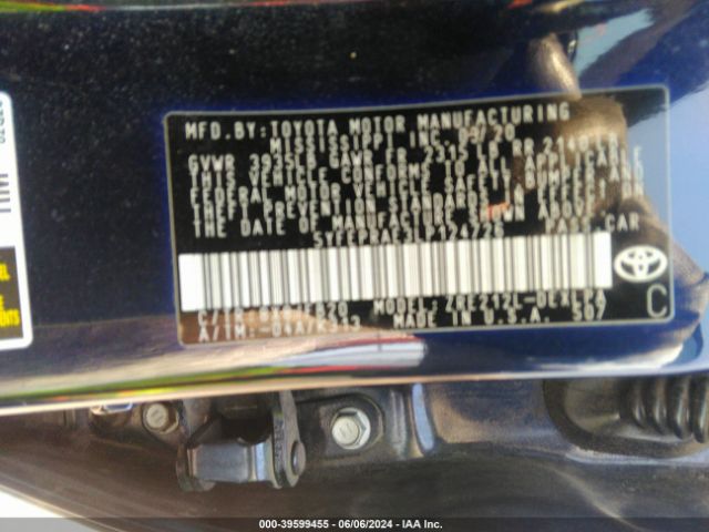 2020 TOYOTA COROLLA 5YFEPRAE3LP124726 Photo 8