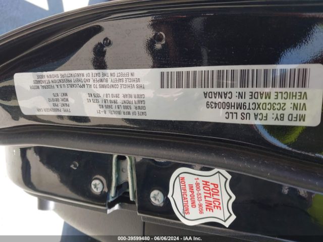 2C3CDXCT9MH600439 Dodge Charger R/t Rwd