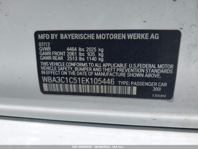 WBA3C1C51EK105446 BMW 328I