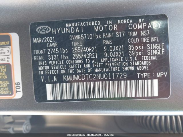 KMUMCDTC2NU011729 Genesis Gv70 3.5t Awd Sport