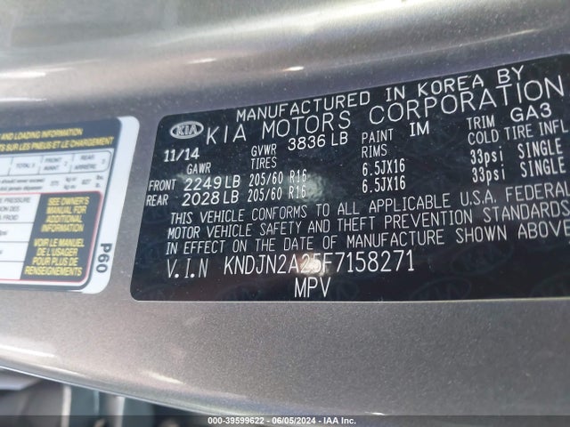 KIA Soul 2015 KNDJN2A25F7158271 Image 9