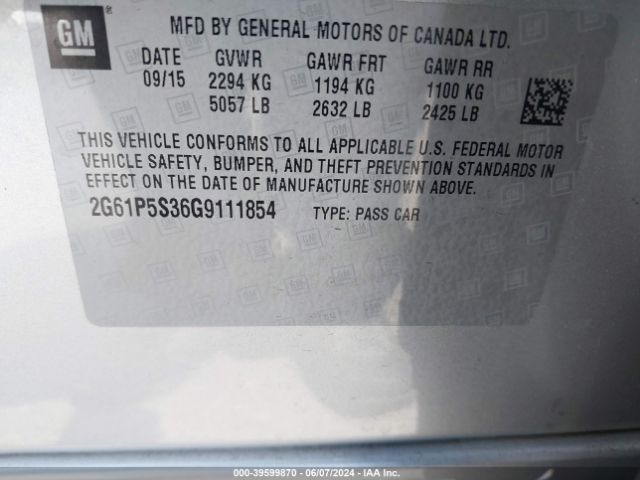 2G61P5S36G9111854 Cadillac Xts Premium Collection
