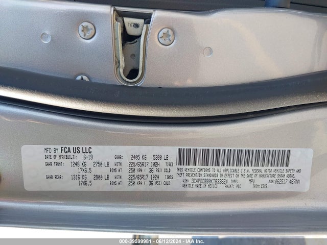 Dodge JOURNEY SE 2019 3C4PDCBB0KT833824 Image 9