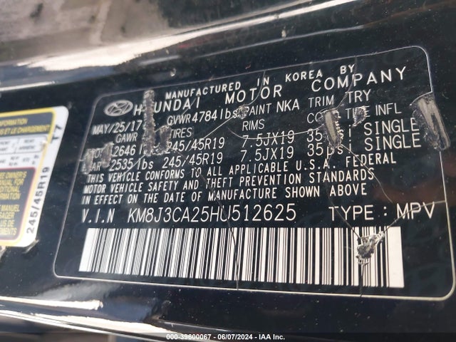Hyundai Tucson Night 2017 KM8J3CA25HU512625 Image 9