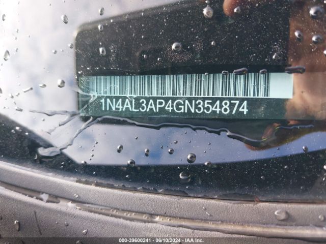 1N4AL3AP4GN354874 Nissan Altima 2.5/2.5 S/2.5 Sl/2.5 Sr/2.5 Sv
