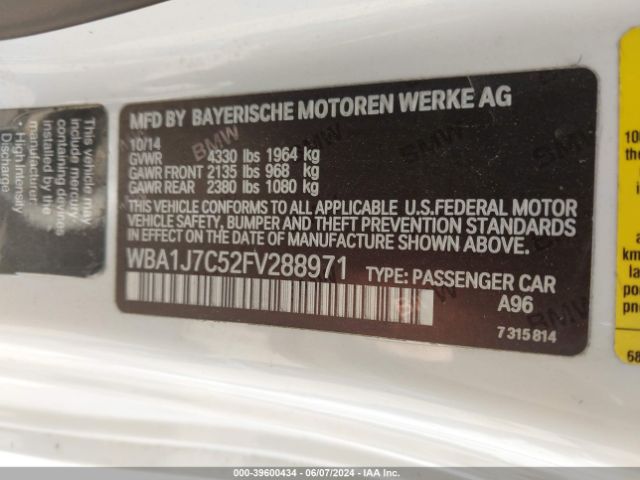 WBA1J7C52FV288971 BMW M235