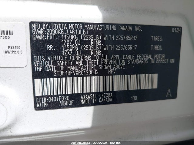 Toyota RAV4 LE 2024 2T3F1RFVXRC423032 Image 9