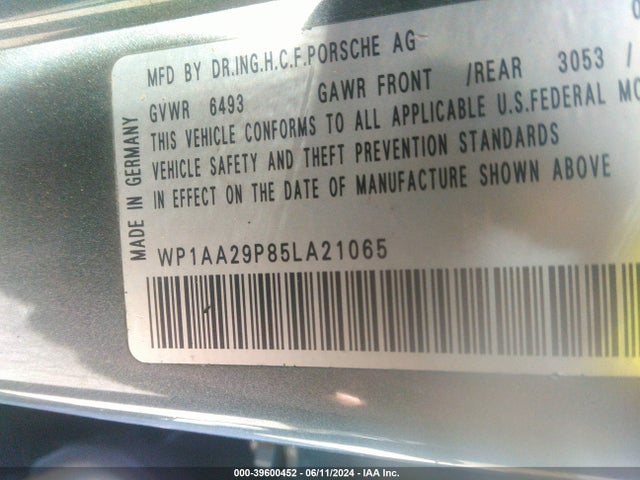 2005 PORSCHE CAYENNE WP1AA29P85LA21065 Photo 8