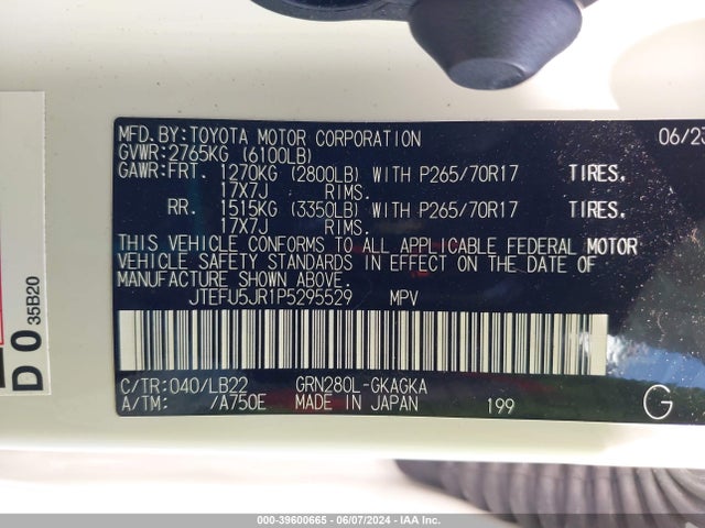 Toyota 4runner Sr5 Premium 2023 JTEFU5JR1P5295529 Image 9