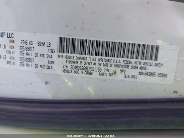 2C4RDGBG9ER381150 Dodge Grand Caravan American Value Pkg