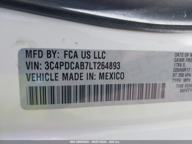 3C4PDCAB7LT264893 Dodge Journey Se Value