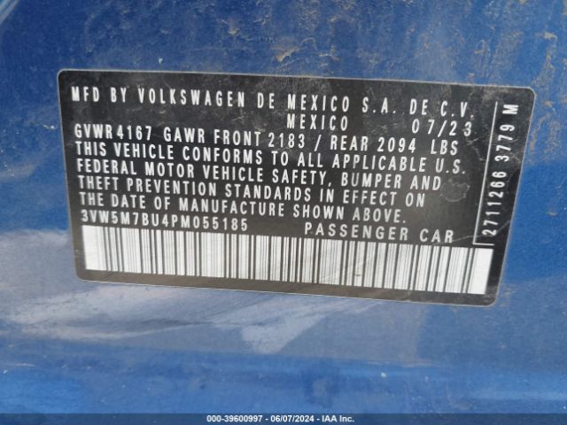 3VW5M7BU4PM055185 Volkswagen Jetta 1.5t S