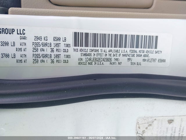 Jeep Grand Cherokee Limited 2014 1C4RJEBG2EC423826 Image 9