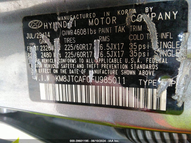 Hyundai TUCSON GLS 2015 KM8JTCAF0FU985011 Image 9