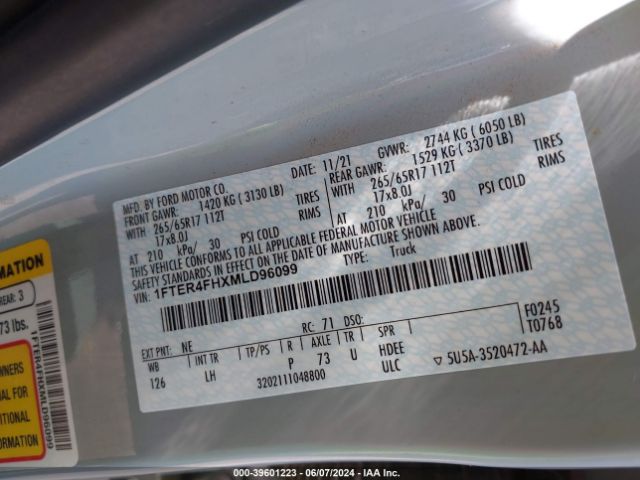 1FTER4FHXMLD96099 Ford Ranger Xlt
