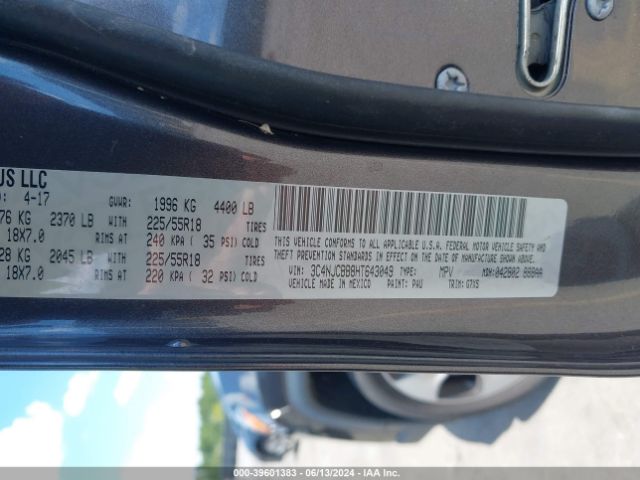 3C4NJCBB8HT643049 Jeep New Compass Latitude Fwd