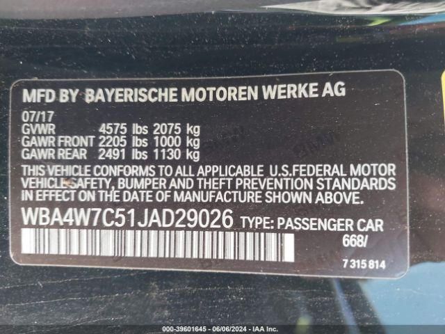 WBA4W7C51JAD29026 BMW 440I