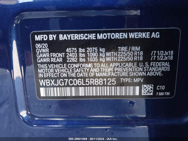 2020 BMW X1 WBXJG7C06L5R88125 Photo 8
