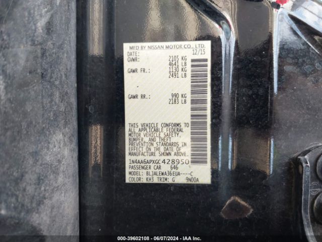 1N4AA6APXGC428950 Nissan Maxima 3.5 Sl