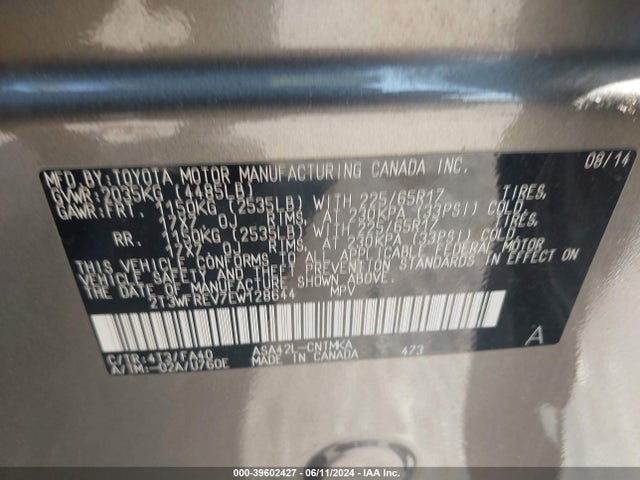 Toyota Rav4 Xle 2014 2T3WFREV7EW128644 Image 9