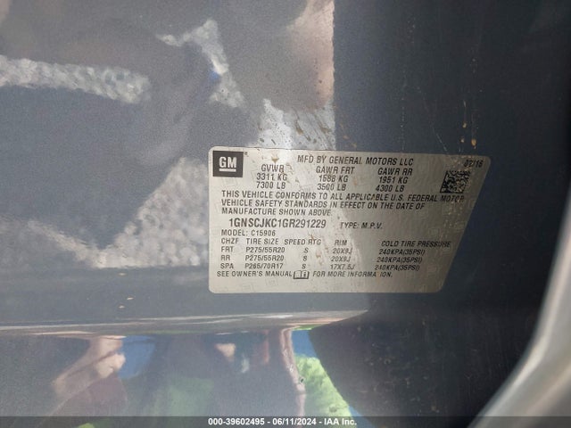 Chevrolet Suburban Ltz 2016 1GNSCJKC1GR291229 Image 9