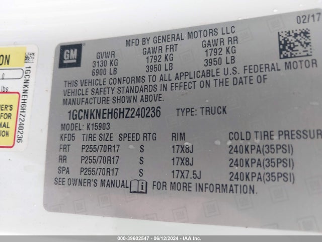 Chevrolet Silverado 1500 Wt 2017 1GCNKNEH6HZ240236 Image 9