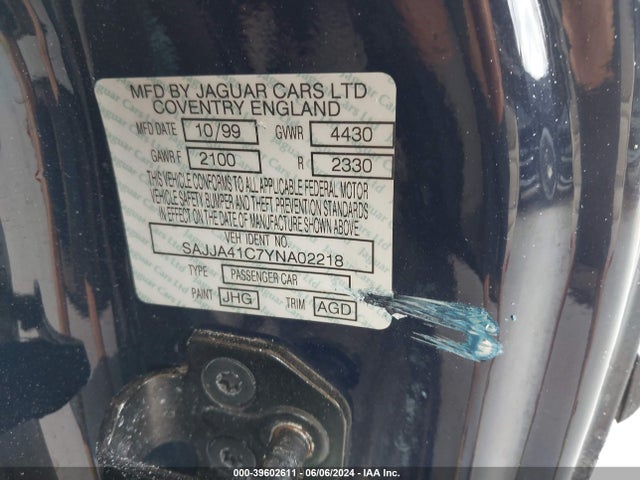 2000 JAGUAR XK8 SAJJA41C7YNA02218 Photo 8