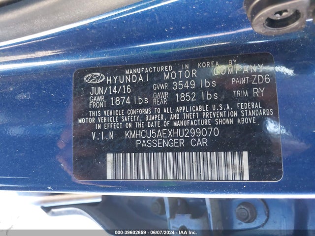 Hyundai Accent Sport 2017 KMHCU5AEXHU299070 Image 9