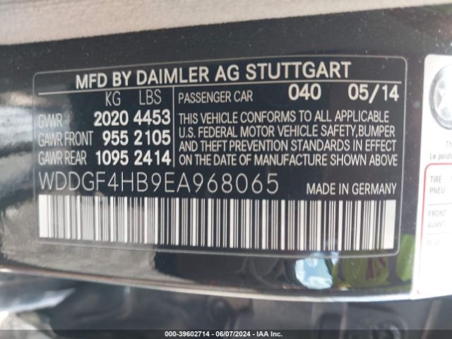 WDDGF4HB9EA968065 Mercedes-Benz C 250 Luxury/sport