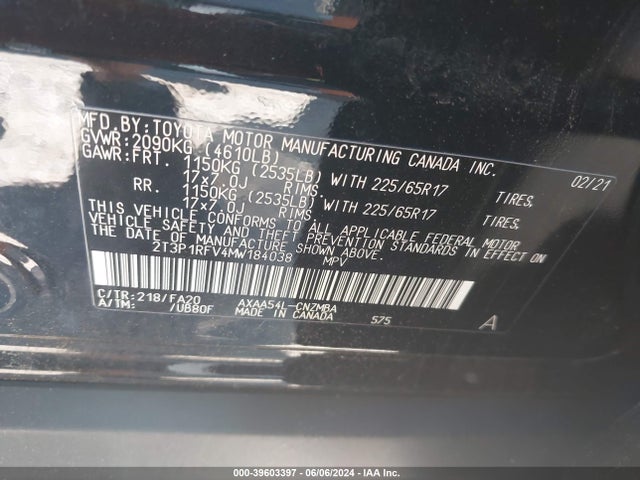 Toyota Rav4 Xle 2021 2T3P1RFV4MW184038 Image 9