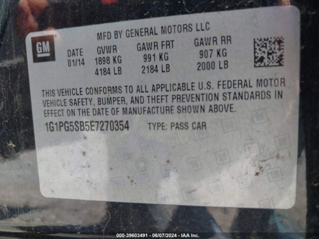 1G1PG5SB5E7270354 Chevrolet CRUZE LTZ