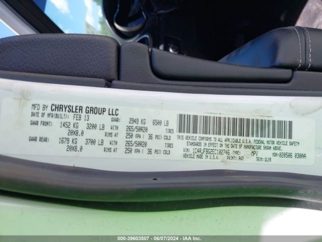 1C4RJFBG2EC102746 Jeep Grand Cherokee Limited