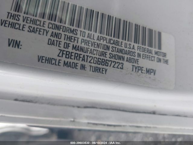 ZFBERFAT2G6B67223 RAM Promaster City Tradesman