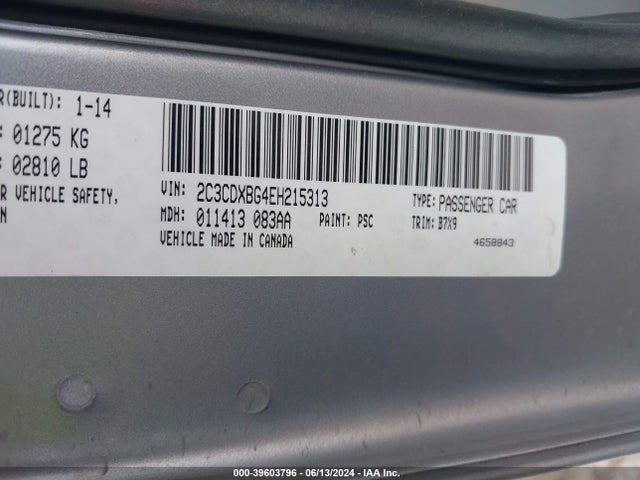 Dodge Charger Se 2014 2C3CDXBG4EH215313 Image 9