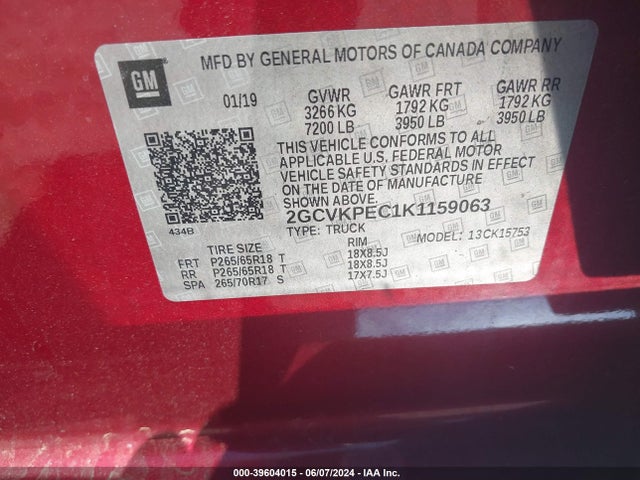 Chevrolet Silverado 1500 Ld Lt 2019 2GCVKPEC1K1159063 Image 9