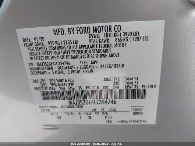 Ford Ecosport Se 2020 MAJ3S2GE4LC354746 Image 9