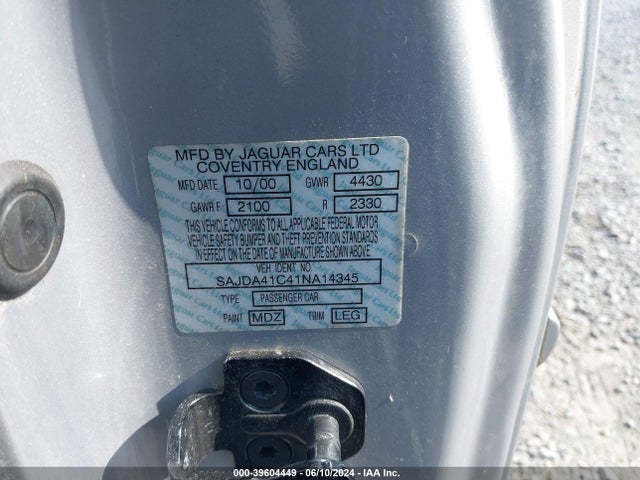 2001 JAGUAR XK8 SAJDA41C41NA14345 Photo 8