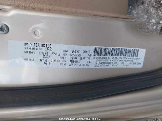 Dodge Grand Caravan American Value Pkg 2016 2C4RDGBG4GR236178 Image 9