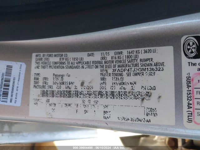 Ford FIESTA S 2016 3FADP4TJ3GM136323 Image 9