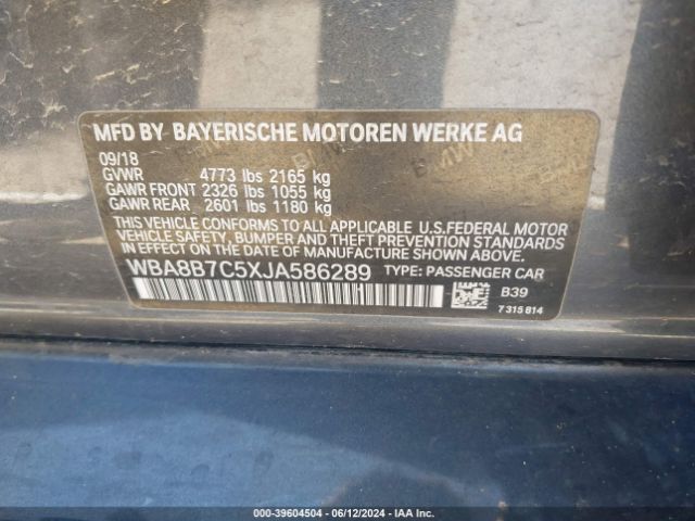 WBA8B7C5XJA586289 BMW 340i Xdrive