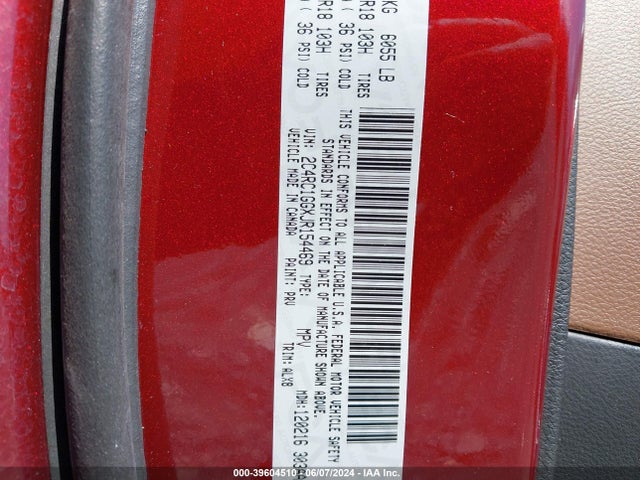 2C4RC1GGXJR154469 Chrysler Pacifica Limited