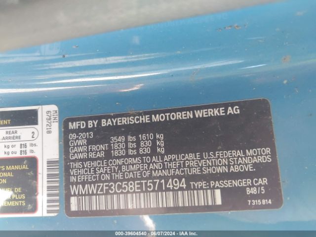 WMWZF3C58ET571494 Mini Clubman Cooper